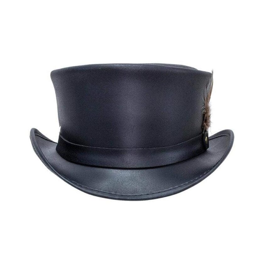 Marlow LT | Mens Leather Top Hat with LT Hat Band - Image 4