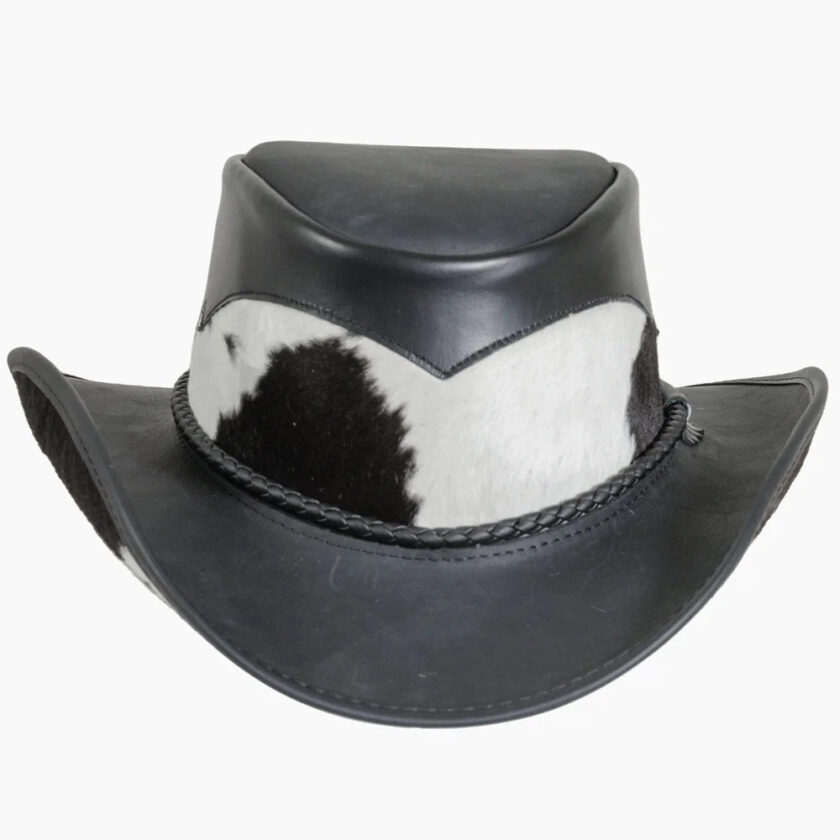 Pinto | Mens Leather Cowboy Hat with Calf Accents - Image 3