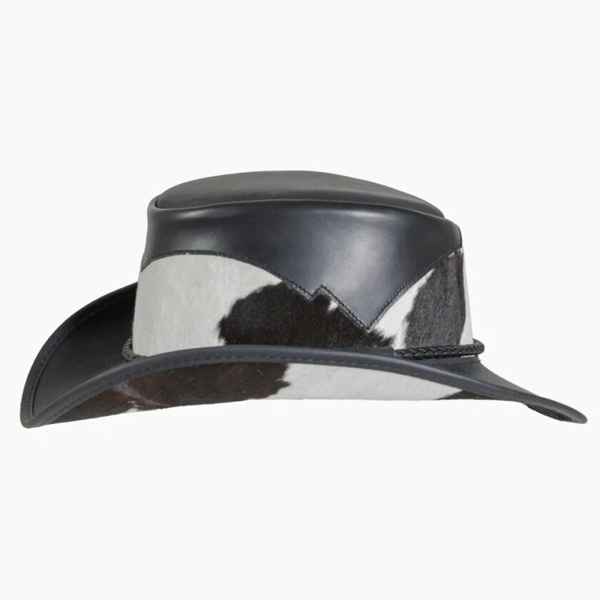 Pinto | Mens Leather Cowboy Hat with Calf Accents - Image 5