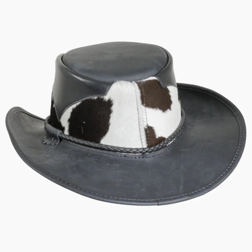 Pinto | Mens Leather Cowboy Hat with Calf Accents - Image 6