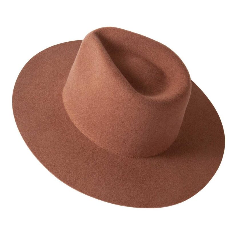 Rancher | Womens Wide Brim Felt Fedora Hat - Image 7