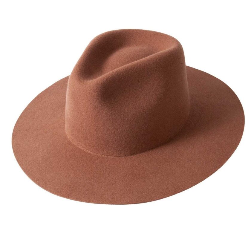 Rancher | Womens Wide Brim Felt Fedora Hat - Image 6