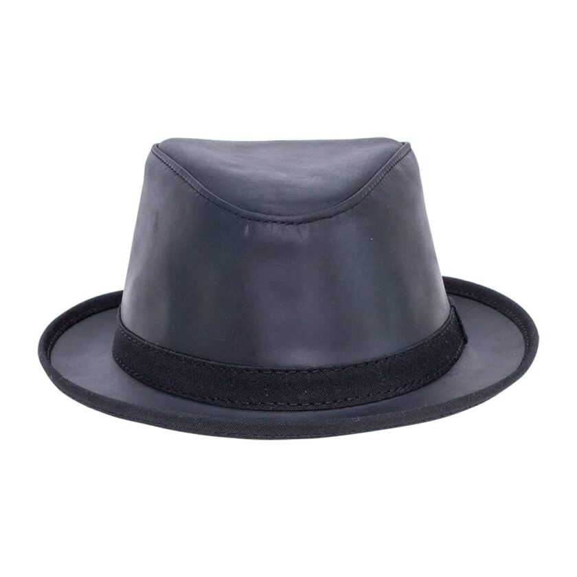 Soho | Womens Trilby Leather Fedora Hat - Image 4