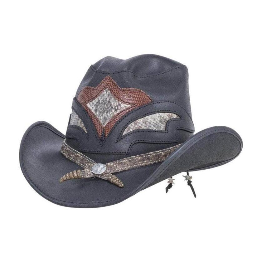 Storm | Mens Leather and Rattlesnake Cowboy Hat - Image 2