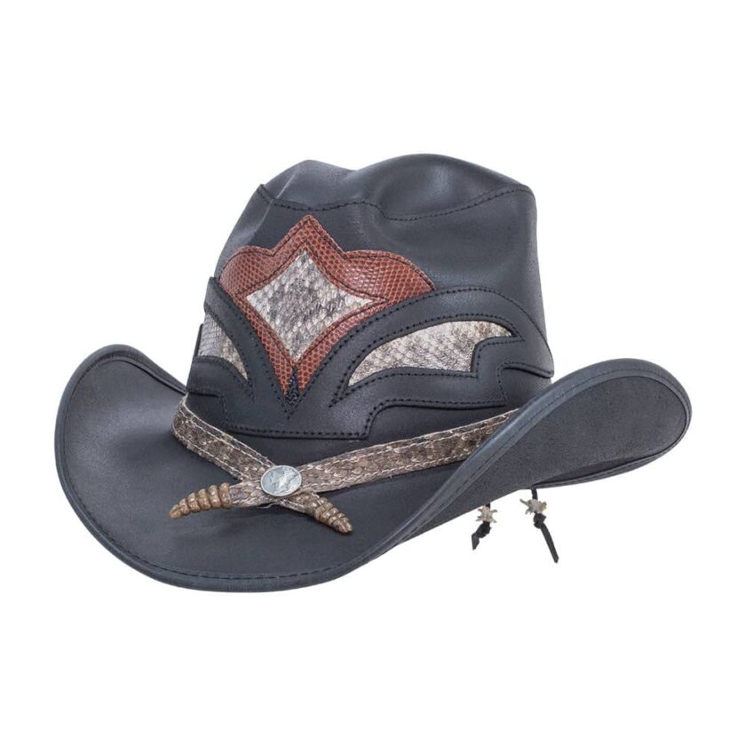 Storm | Womens Leather and Rattlesnake Cowgirl Hat - Image 2