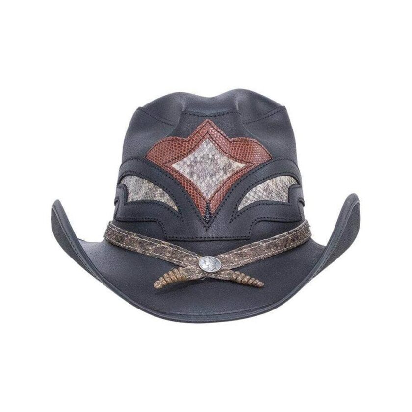 Storm | Mens Leather and Rattlesnake Cowboy Hat - Image 4