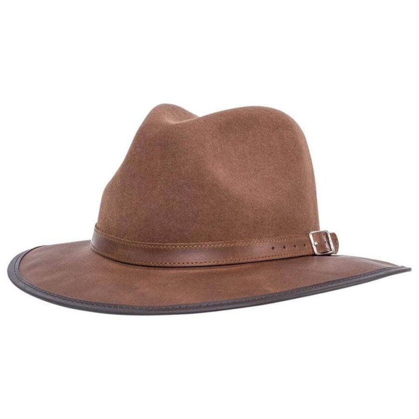 Summit | Mens Felt Leather Fedora Hat - Image 7