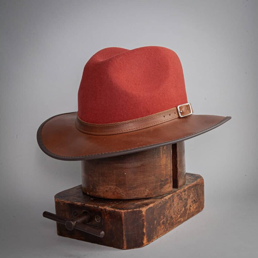 Summit | Mens Felt Leather Fedora Hat - Image 5